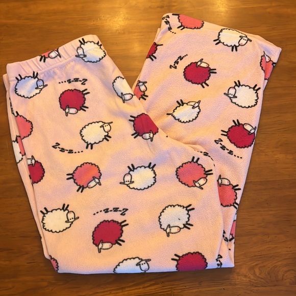 Brand unknown pink sheep pajama set. Women’s L. Gently used. Great condition. - Picture 3 of 3